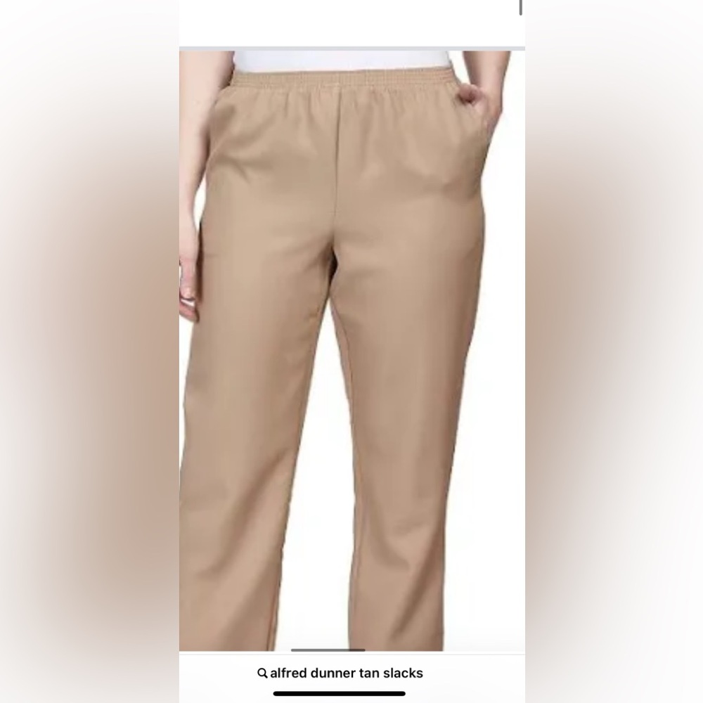 NWOT Alfred Dunner Tan Slacks size 14
